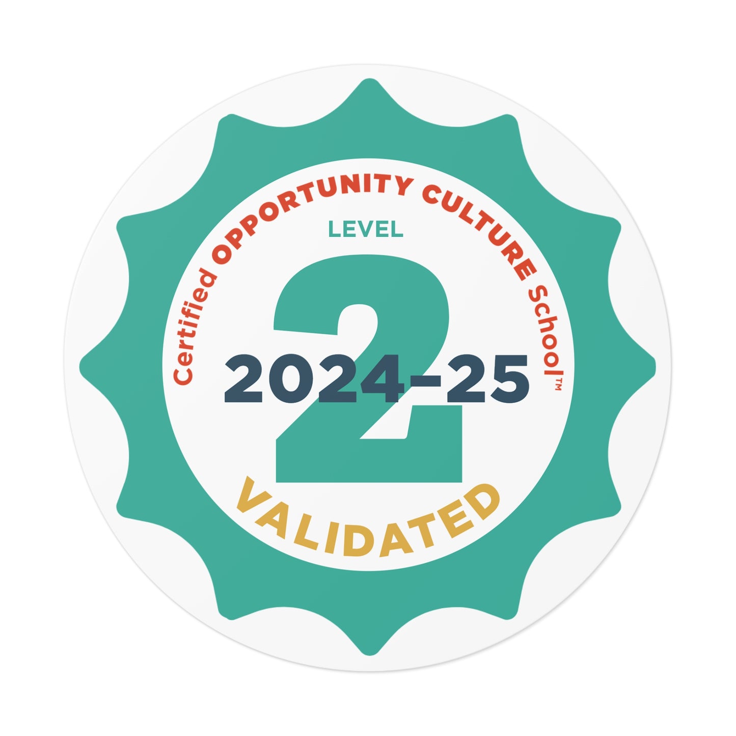 Level 2 Certified Opportunity Culture School®, Validated Badge—2024-25